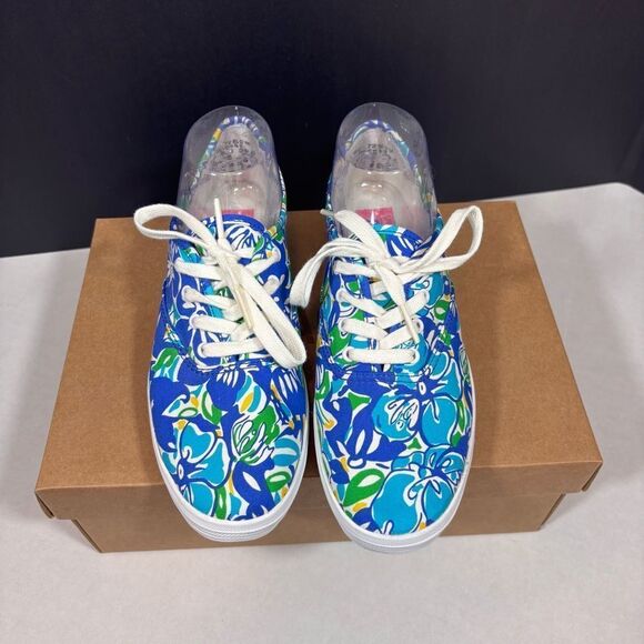 Lilly Pulitzer for Ked lace up sneakers size 8 floral tropical print - Picture 5 of 12